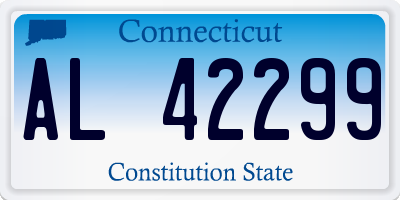 CT license plate AL42299