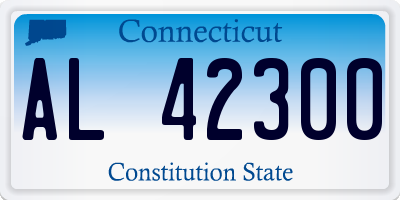 CT license plate AL42300