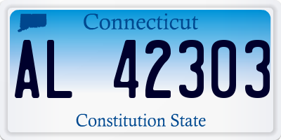 CT license plate AL42303