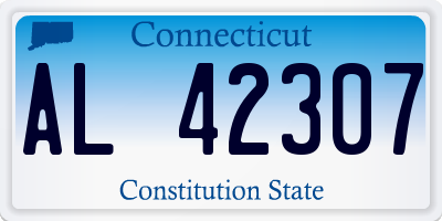 CT license plate AL42307