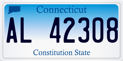 CT license plate AL42308
