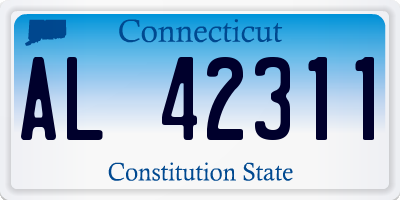 CT license plate AL42311