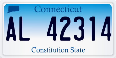 CT license plate AL42314