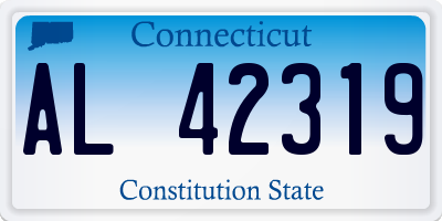 CT license plate AL42319