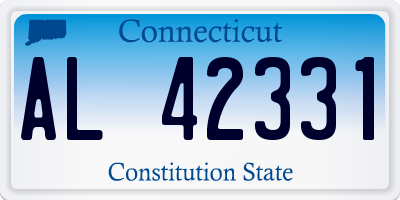 CT license plate AL42331