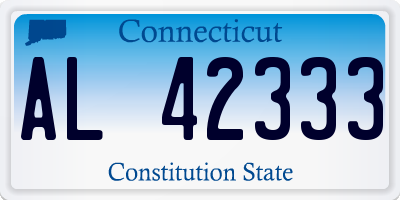 CT license plate AL42333