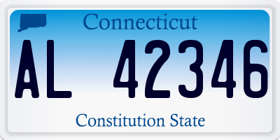 CT license plate AL42346