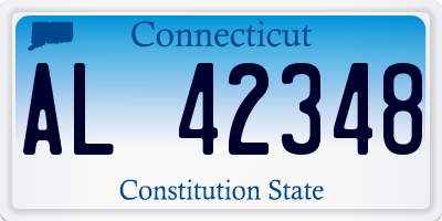 CT license plate AL42348