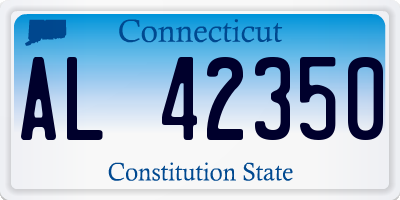 CT license plate AL42350