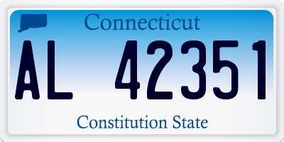 CT license plate AL42351