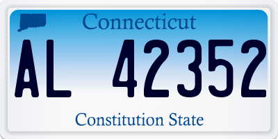 CT license plate AL42352