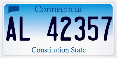 CT license plate AL42357
