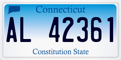 CT license plate AL42361
