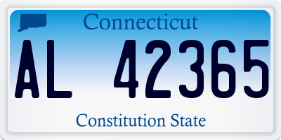 CT license plate AL42365