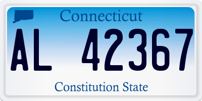 CT license plate AL42367