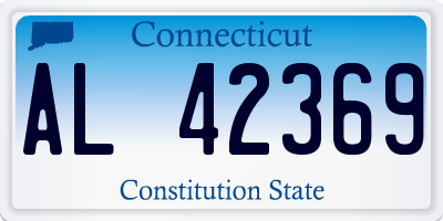 CT license plate AL42369
