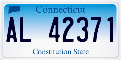 CT license plate AL42371