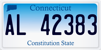 CT license plate AL42383