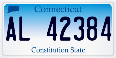 CT license plate AL42384