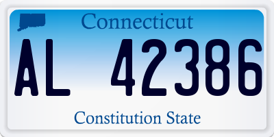 CT license plate AL42386