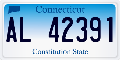 CT license plate AL42391