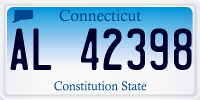 CT license plate AL42398