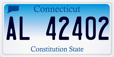 CT license plate AL42402