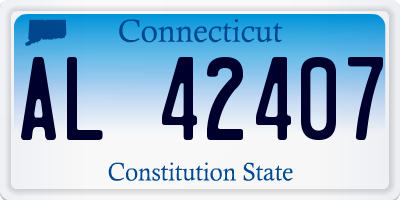 CT license plate AL42407
