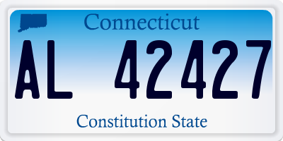 CT license plate AL42427