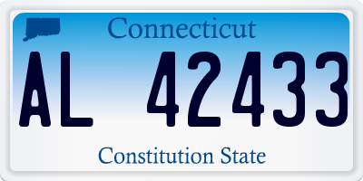 CT license plate AL42433