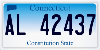 CT license plate AL42437