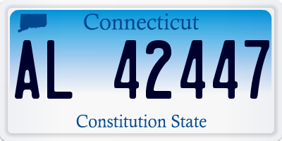CT license plate AL42447