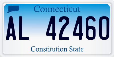 CT license plate AL42460
