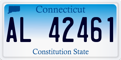 CT license plate AL42461
