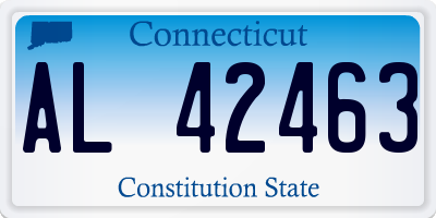 CT license plate AL42463