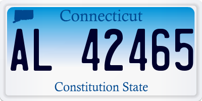 CT license plate AL42465