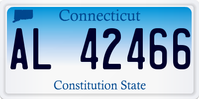 CT license plate AL42466