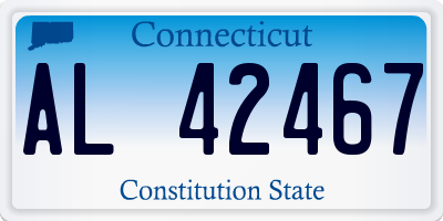 CT license plate AL42467