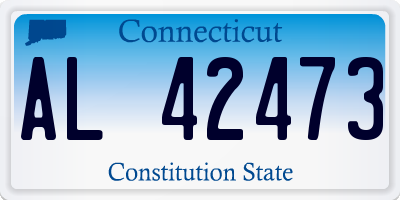 CT license plate AL42473