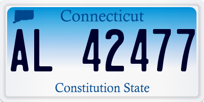 CT license plate AL42477