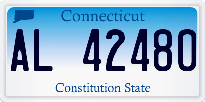 CT license plate AL42480