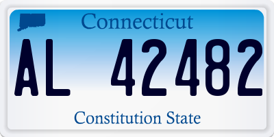 CT license plate AL42482
