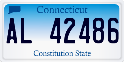 CT license plate AL42486