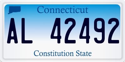 CT license plate AL42492