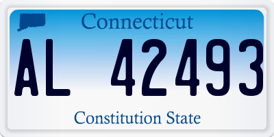 CT license plate AL42493