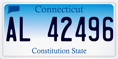 CT license plate AL42496
