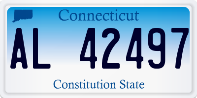 CT license plate AL42497