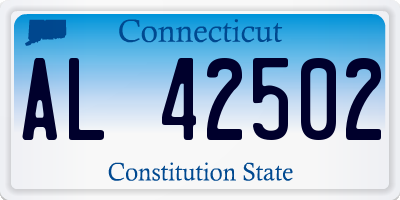 CT license plate AL42502
