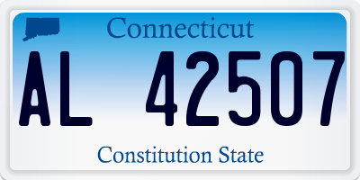 CT license plate AL42507