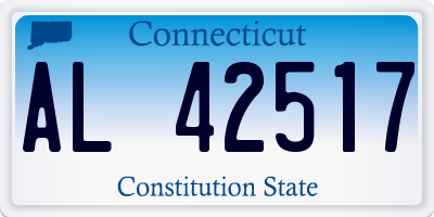 CT license plate AL42517